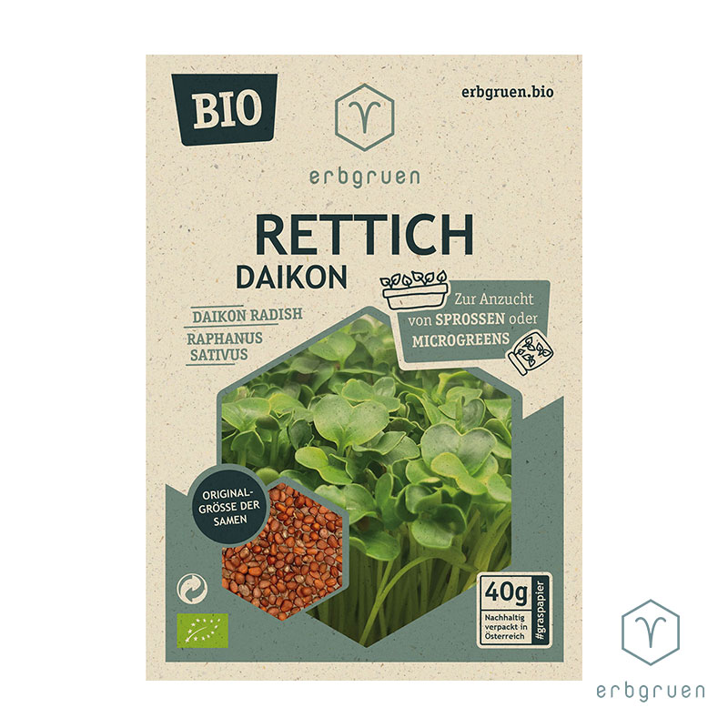 Rettich Daikon – Bio-Saatgut Tüte